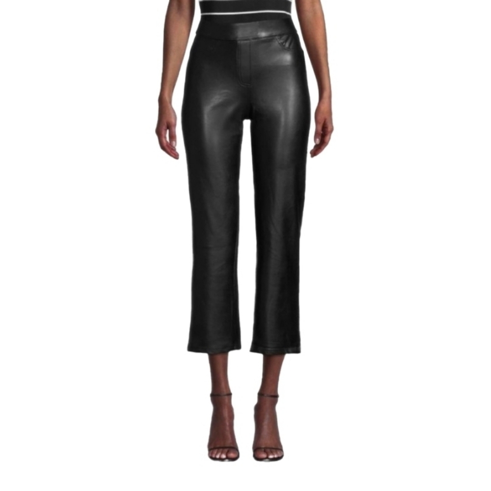 NWT LAUNDRY by SHELLI SEGAL Faux Leather Pants, Sz M, Retail $110